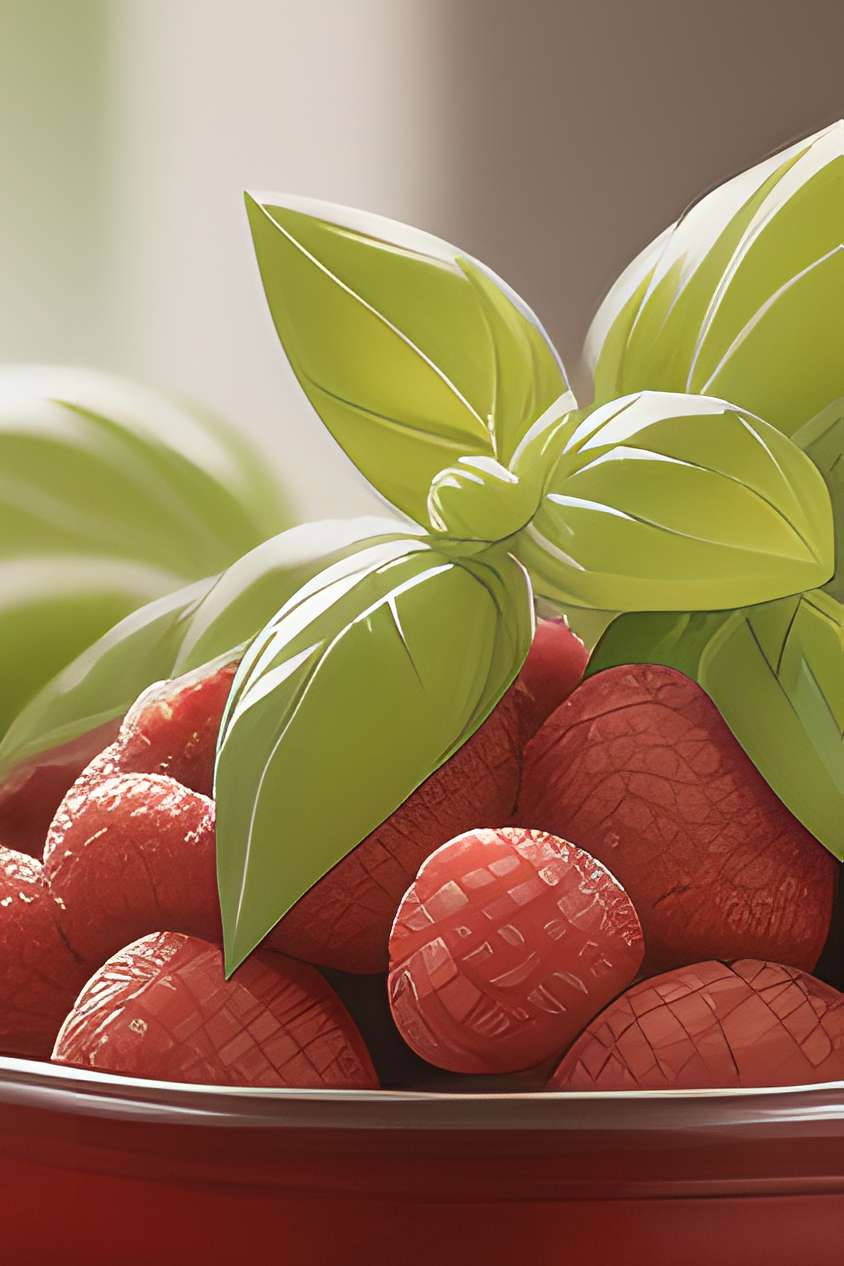 Basil raspberry syrup